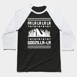 Ugly Christmas Sweater - Fa La La La La Godzilla La Baseball T-Shirt